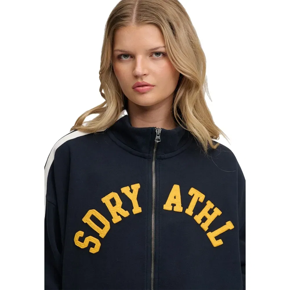 Толстовка на молнии свободного кроя Athletic Essential Applique Superdry, синий — фото 4