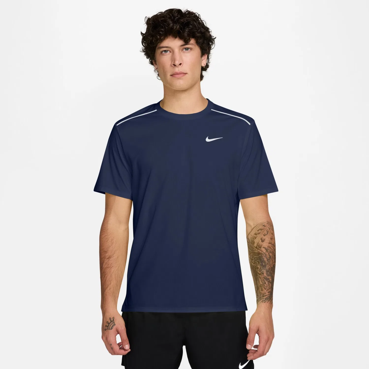 Детский беговой дышащий лонгслив Nike, Midnight Navy