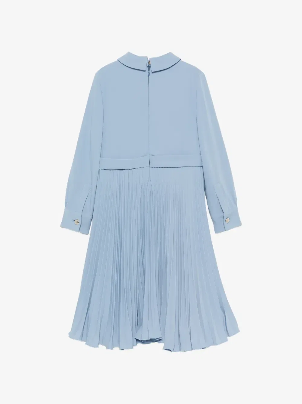 Плиссированное платье с оборками Elie Saab Junior, синий — фото 2
