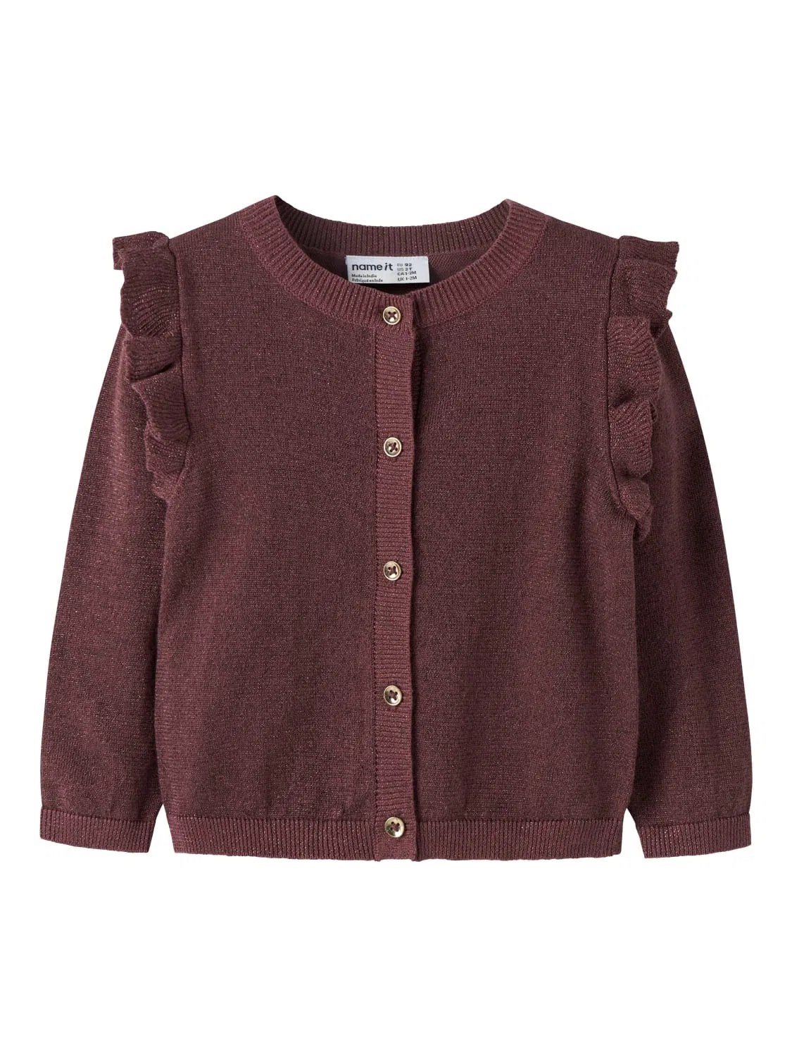 Кардиган вязаный Name It NMFABINNE LS KNIT CARD, имбирный