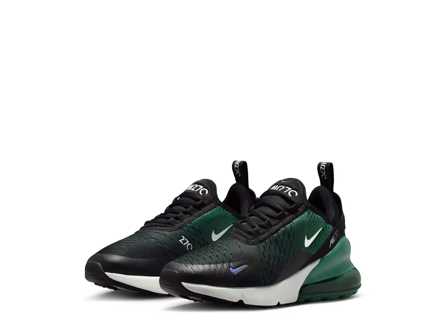 Кроссовки Air Max 270 для детей, Nike, черный/белый/зеленый — фото 3