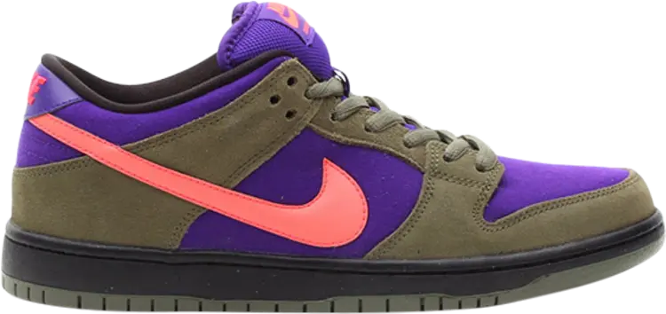 

Кроссовки Nike Dunk Low Pro SB 'Medium Olive Atomic Red', зеленый