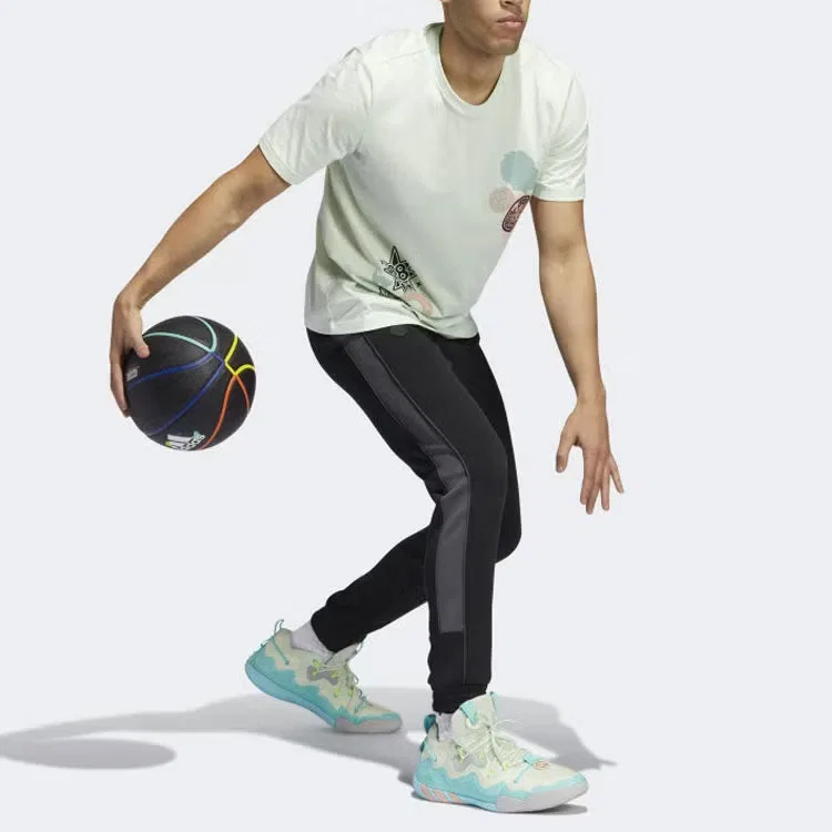 Штаны баскетбольные с флисовой подкладкой James Harden Adidas, черный — фото 3