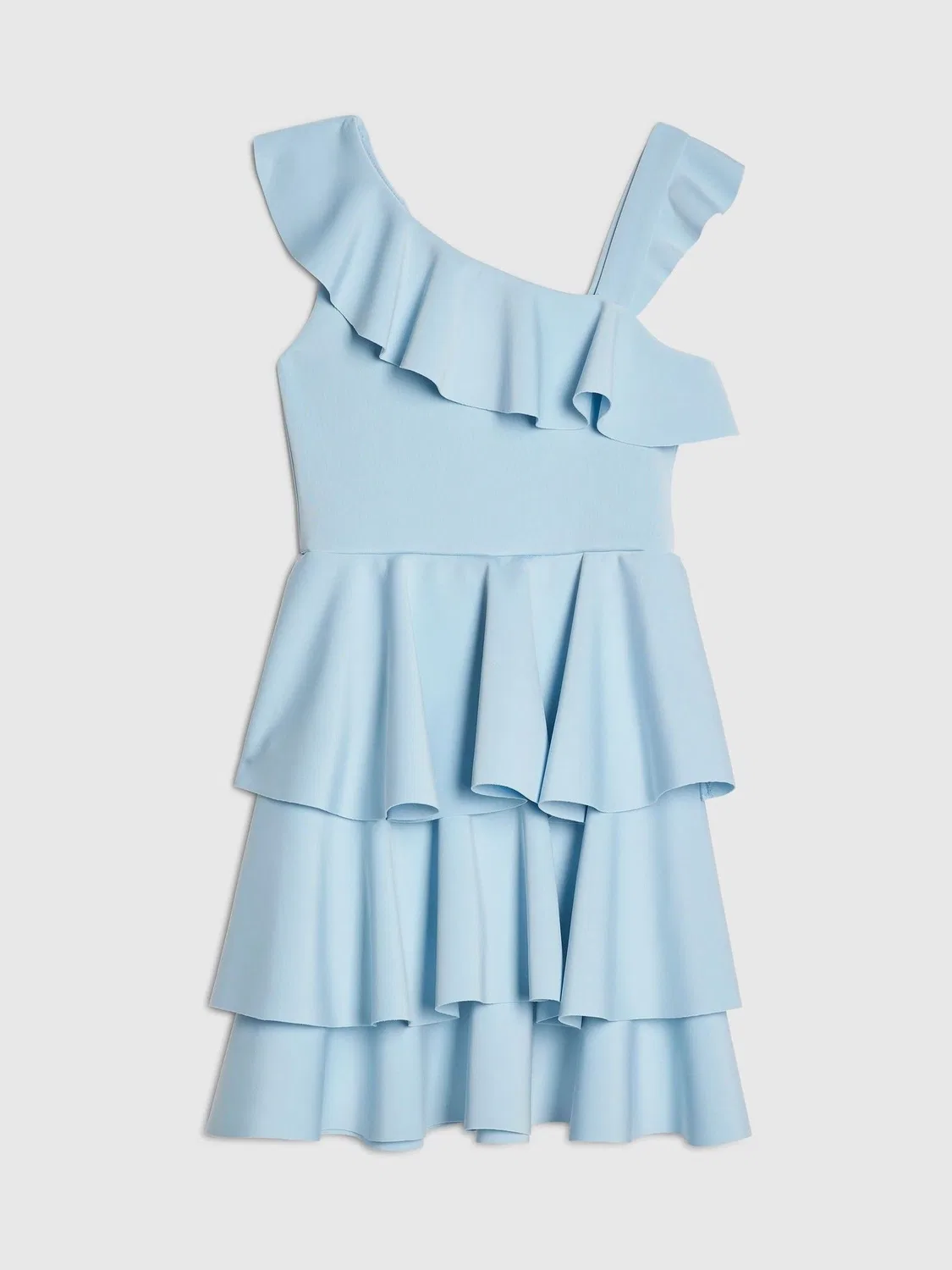 Платье асимметричное с цветочной аппликацией River Island, синее