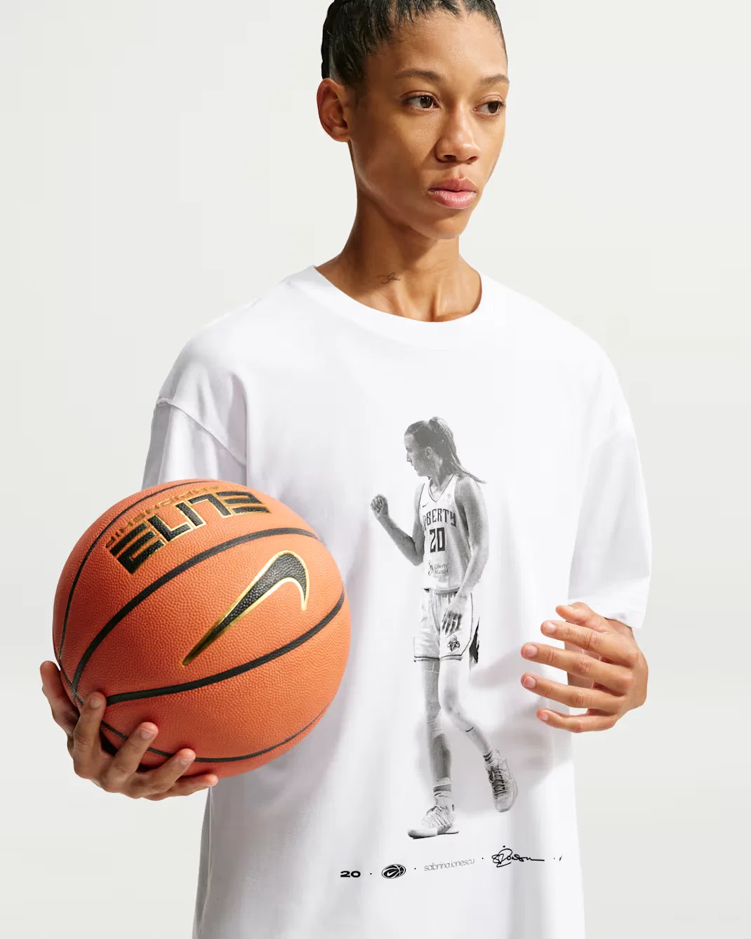 Баскетбольная футболка Nike Dri-FIT Sabrina, White — фото 2