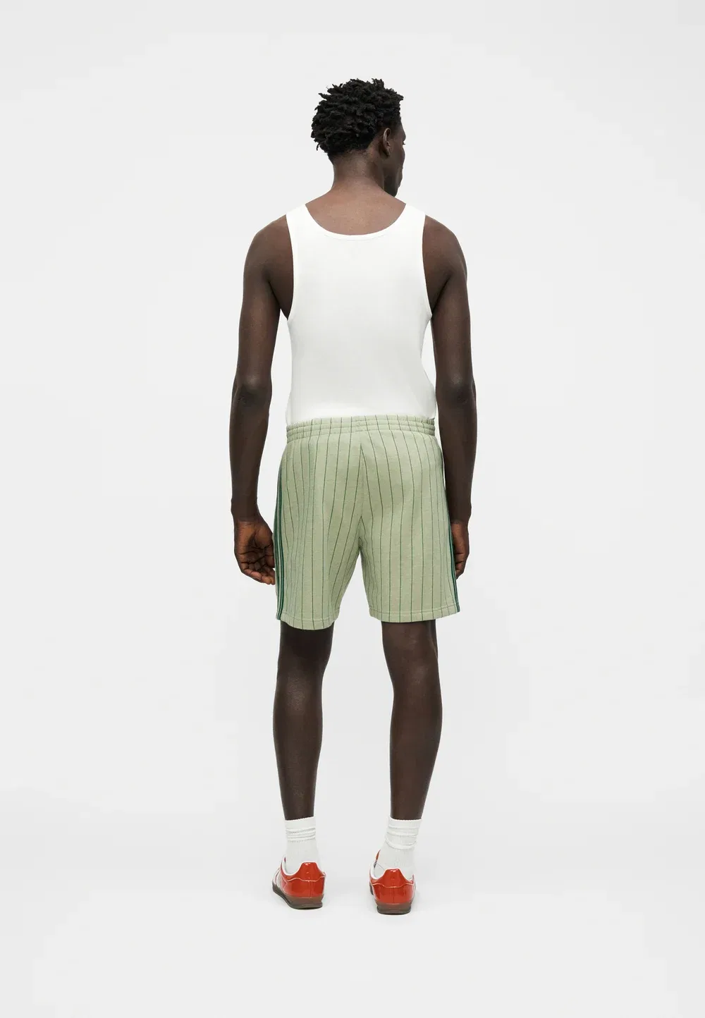 Шорты в тонкую полоску, унисекс Adidas Originals, Light Green — фото 3