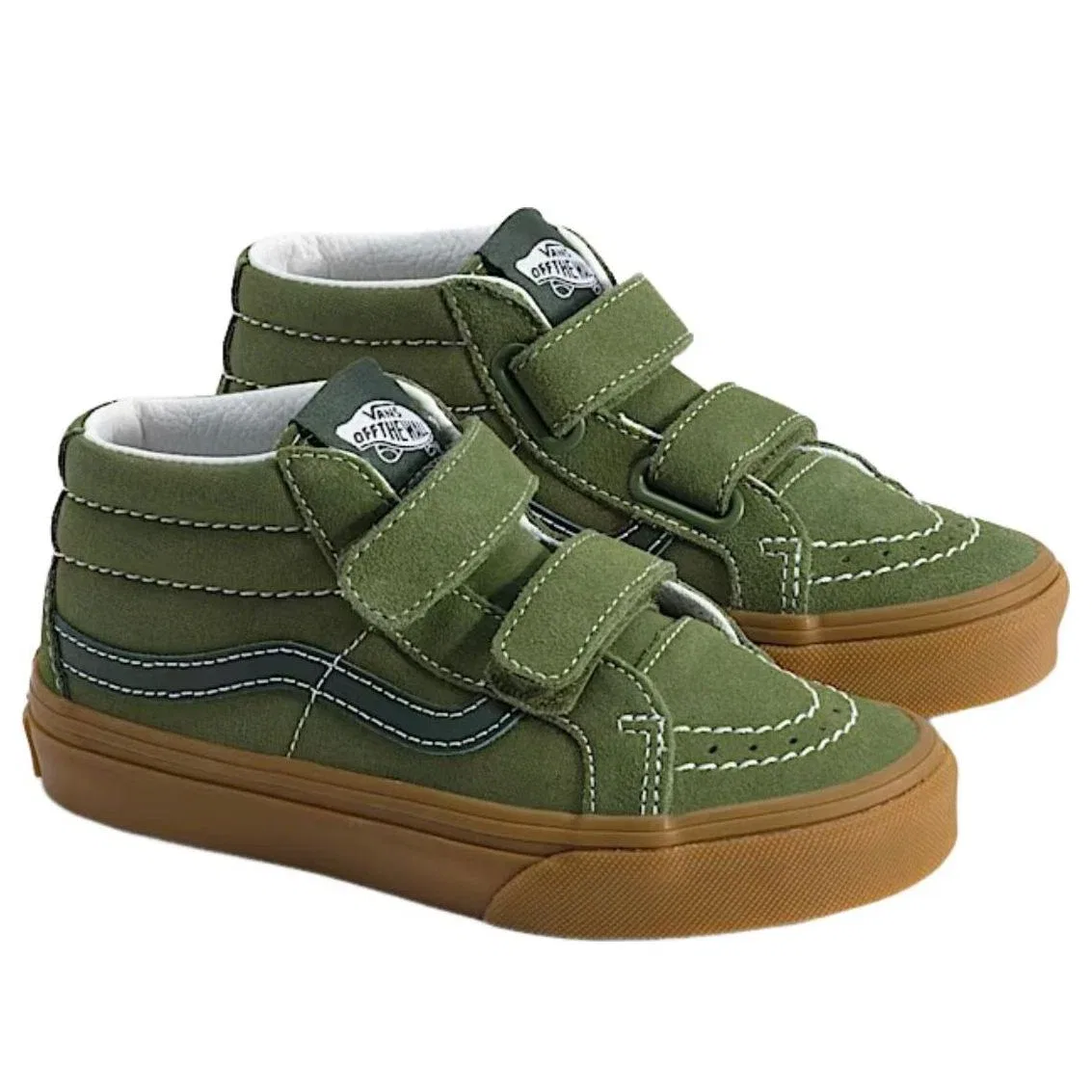 Детские кроссовки с высоким верхом Sk8-Mid V Vans, зеленый — фото 2