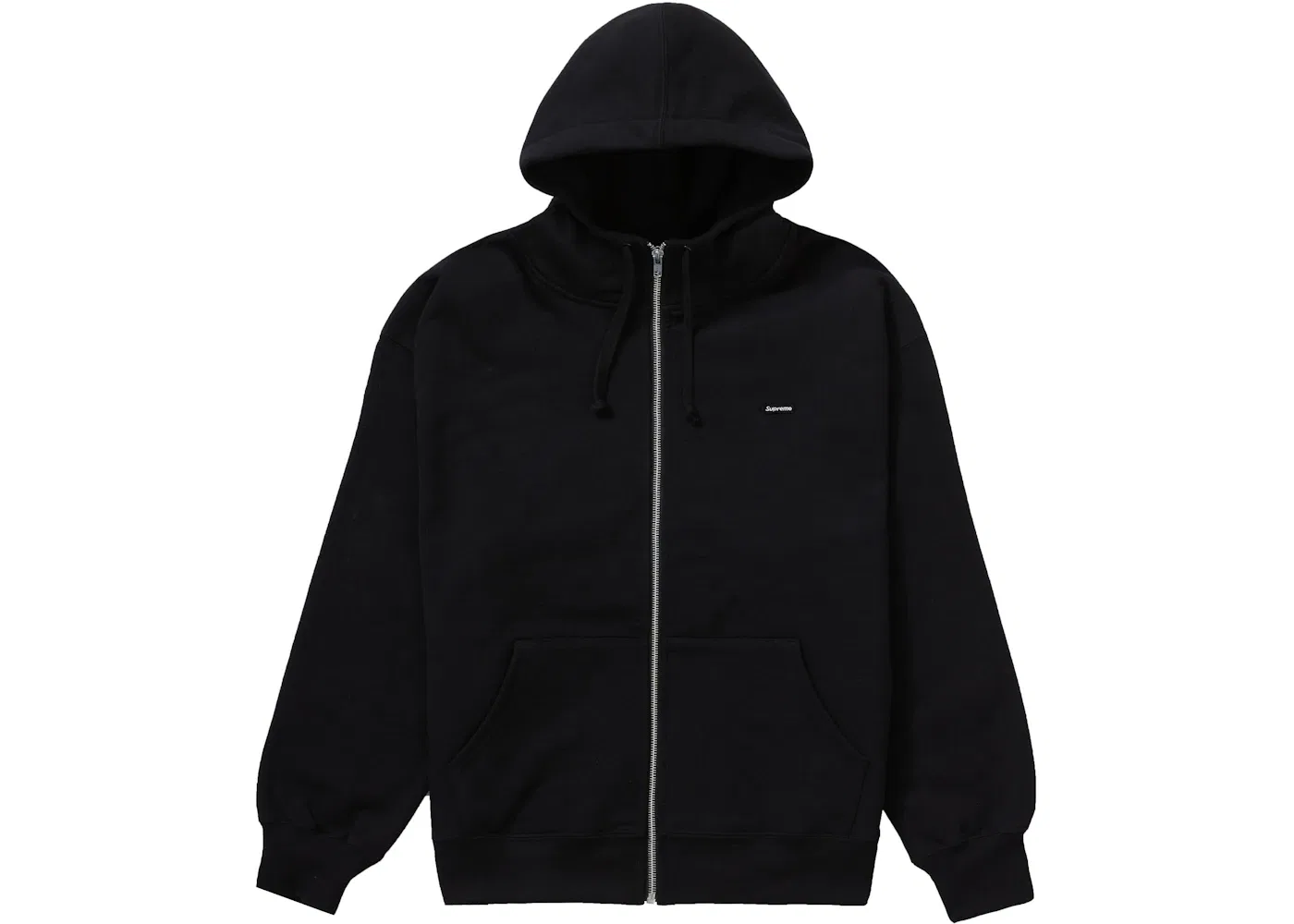 Мужская худи с маской на молнии Supreme Small Box Facemask Zip Up Hooded Sweatshirt, Black — фото 2