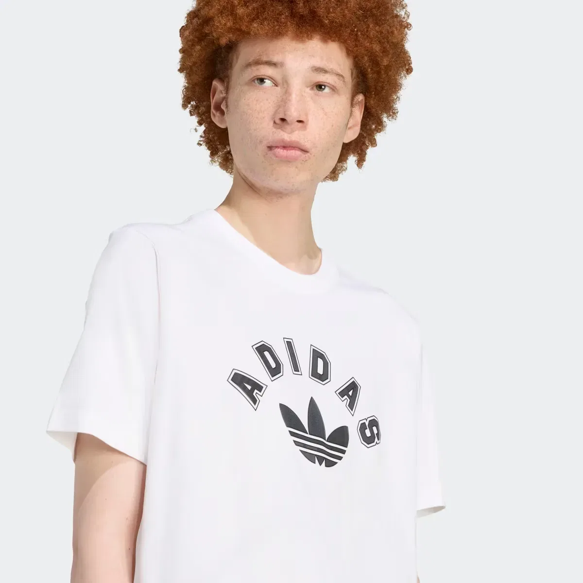 Мужская футболка с принтом Tartan Regular adidas Originals, Blanco — фото 3
