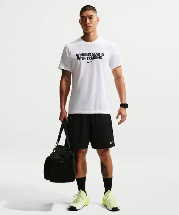 Футболка Dri-FIT M, Nike, белый, черный — фото 4