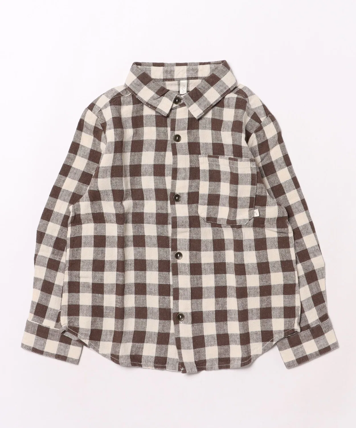 Детская рубашка с воротником и длинным рукавом Charcoal Check Rylee + Cru, White/Black