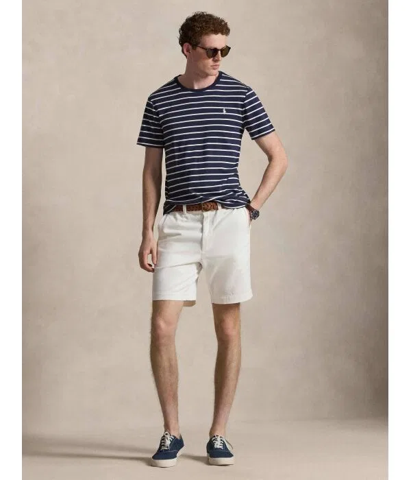 Мужская футболка с круглым вырезом Custom Slim Fit Polo Ralph Lauren, Blu Marino — фото 2