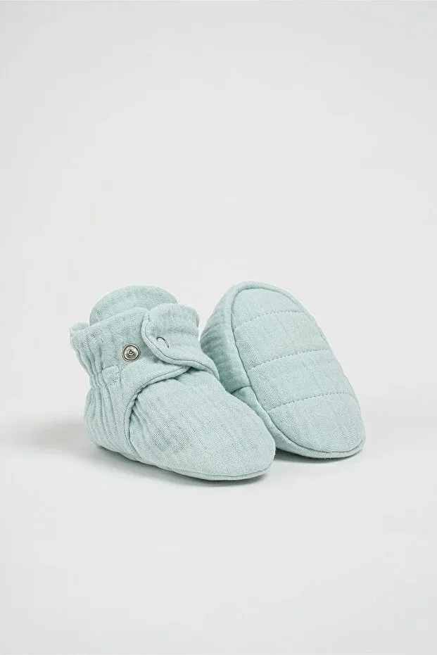 Детские пинетки из органического хлопка Babyzilla, Mint — фото 3