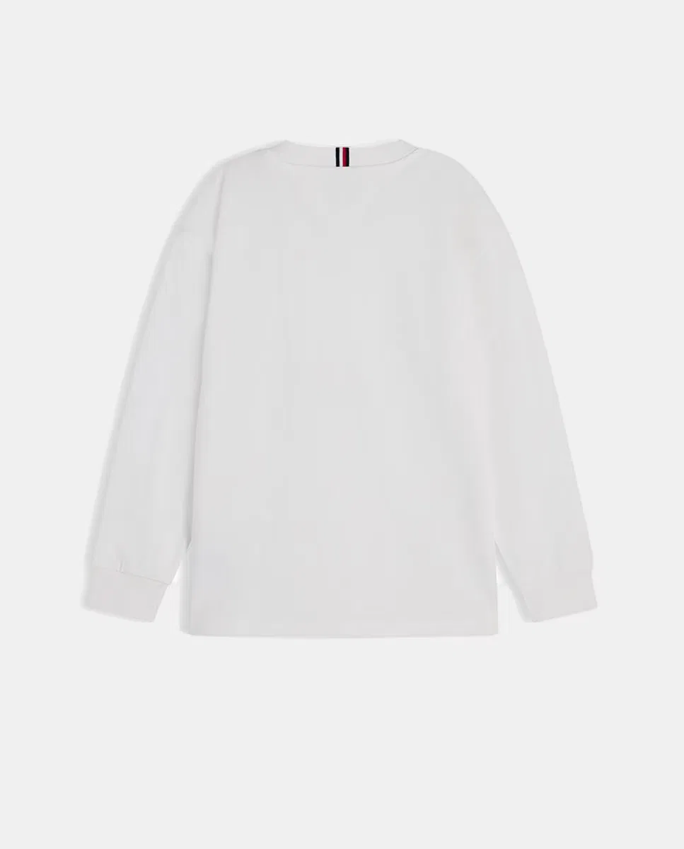Детская футболка с длинным рукавом, Logo, Tommy Hilfiger, белый — фото 2