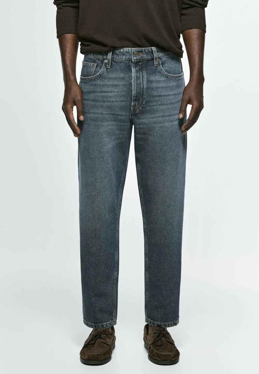 Узкие укороченные джинсы - джинсы зауженного кроя Massimo Dutti, Blue