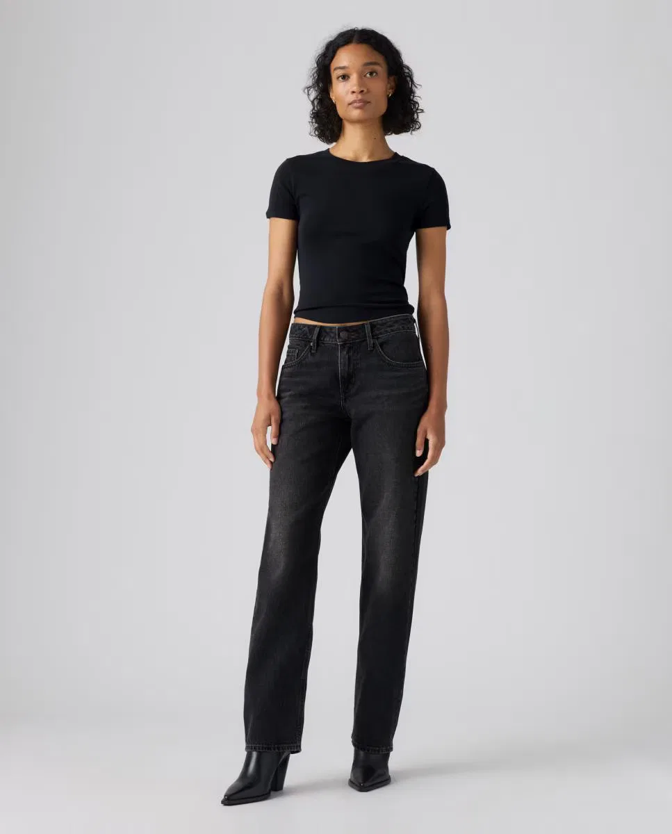 Женское прямые джинсы с низкой посадкой, Vaquero Slim Low Straight, Levi's, темно-серый — фото 4