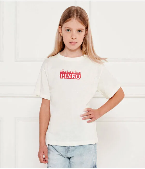 Детская футболка оверсайз Pinko Up, Écru