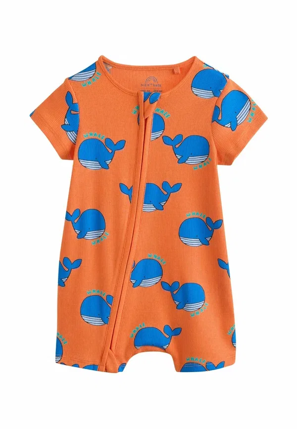 Комплект пижам 3 шт из хлопка и эластана Regular fit Two way zip baby rompers Next Blue Yellow, синий/желтый — фото 3