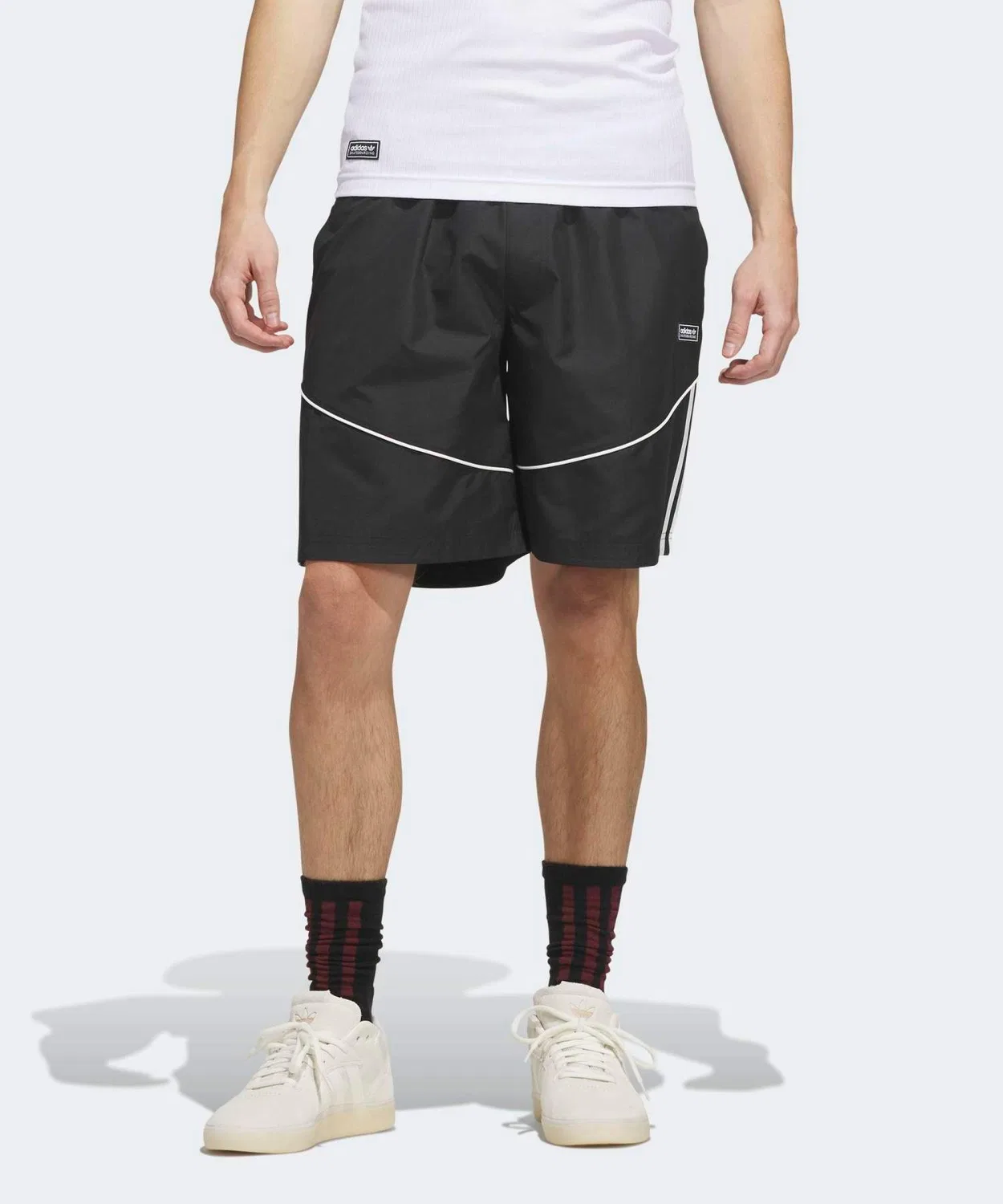 Мужские шорты-хаки свободного кроя с принтом Skateboarding Offside Water Adidas, Black — фото 3