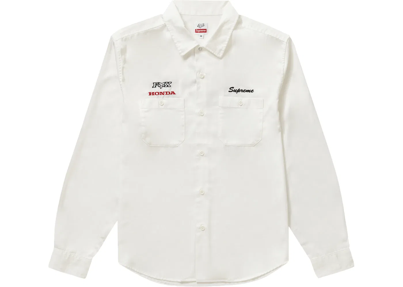 Мужская фланелевая рубашка Supreme Honda Fox Racing Work Shirt, OffWhite