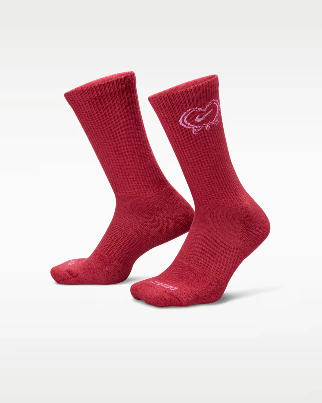 Мягкие носки средней высоты (1 пара) Nike Everyday Plus, Team Crimson/Light Magenta