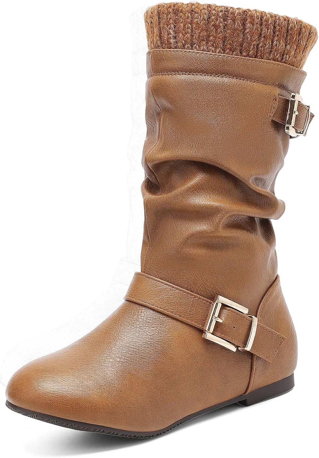 Детские зимние сапоги для девочек с искусственным мехом DREAM PAIRS, Camel