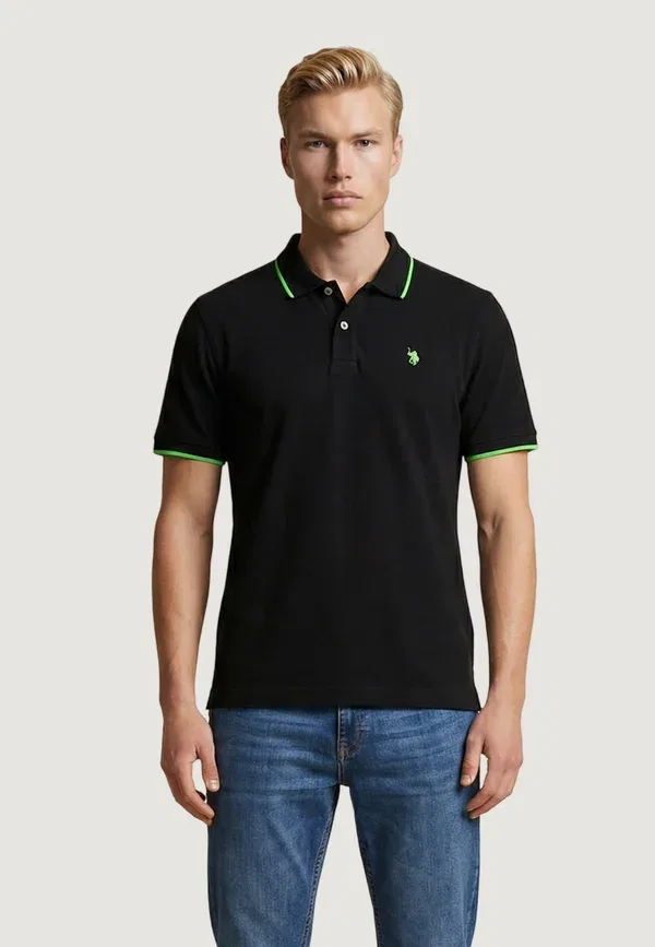 Поло из пике U.S. Polo Assn., черный