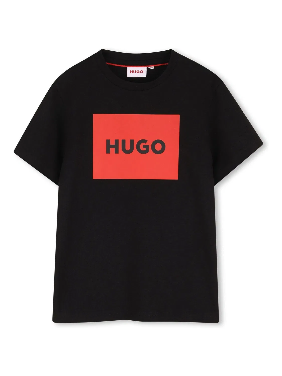 Футболка с коротким рукавом, логотип HUGO, черный
