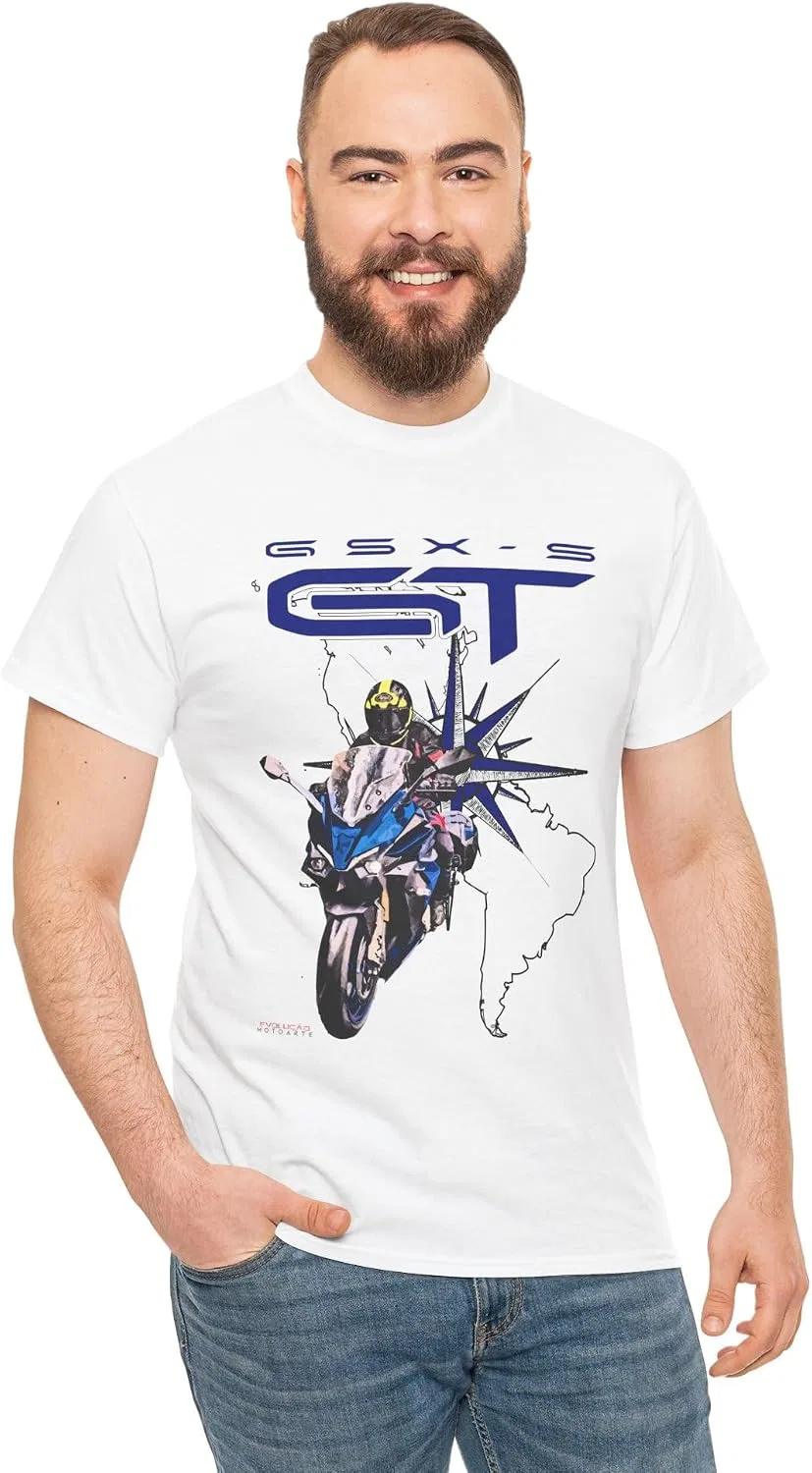 Мужская футболка для райдеров GSX-S1000GT, с принтом, T-Shirt for GSX-S1000GT Riders, белый — фото 2