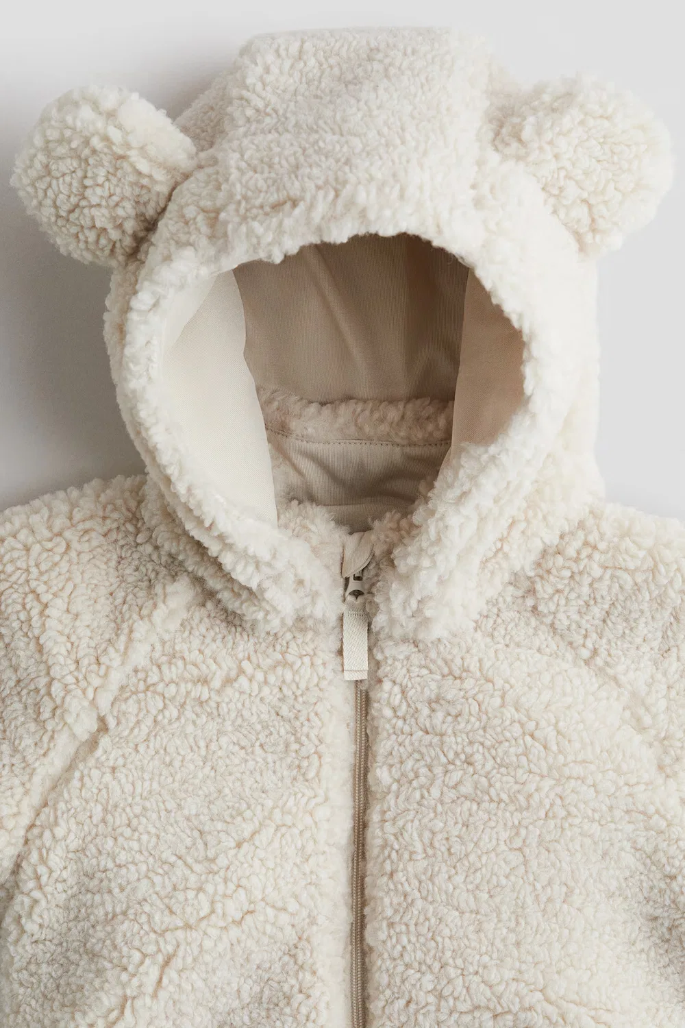 Куртка-Худи из плюшевого флиса H&M, Cremefarben