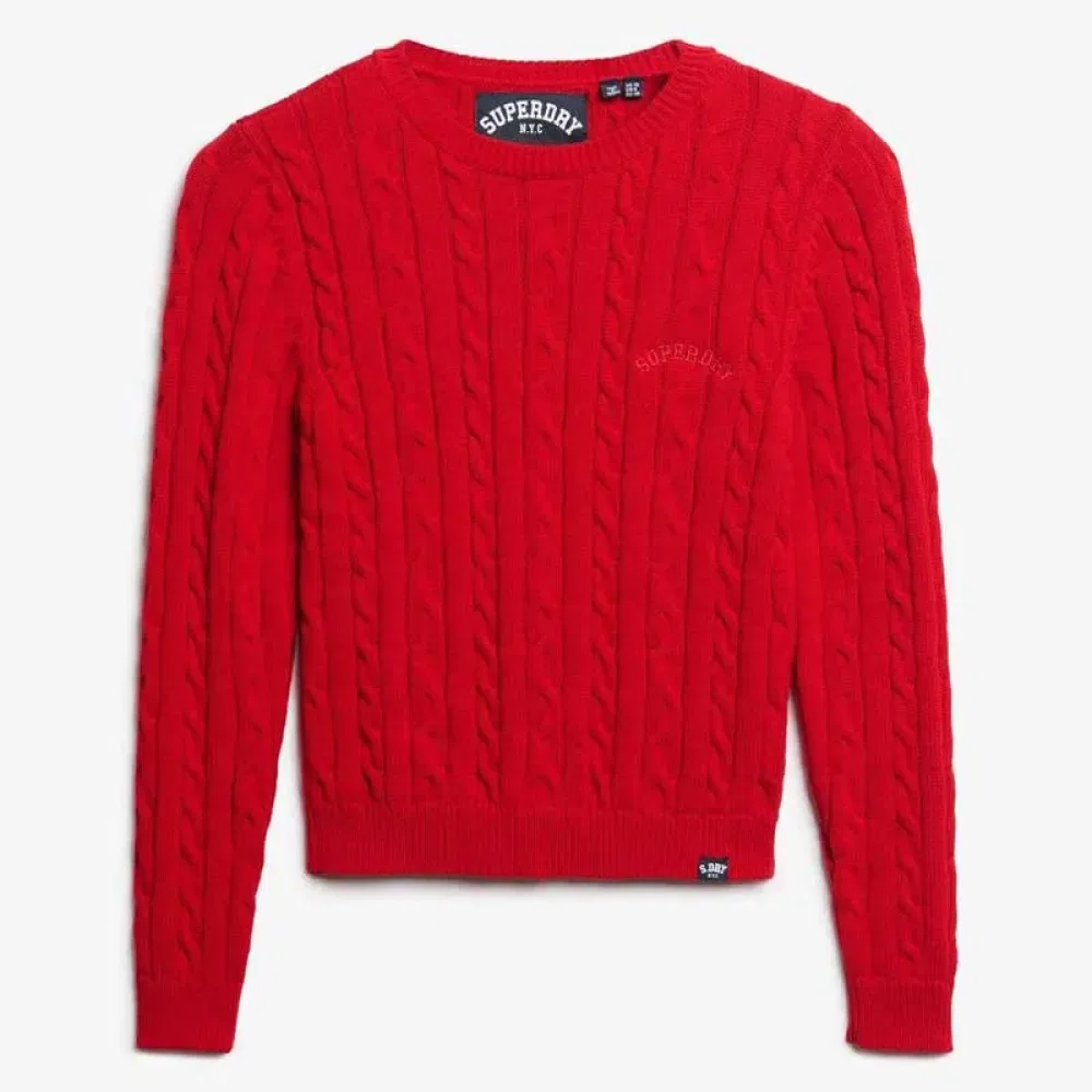 Свитер Slim Fit Essentials Superdry, красный — фото 3