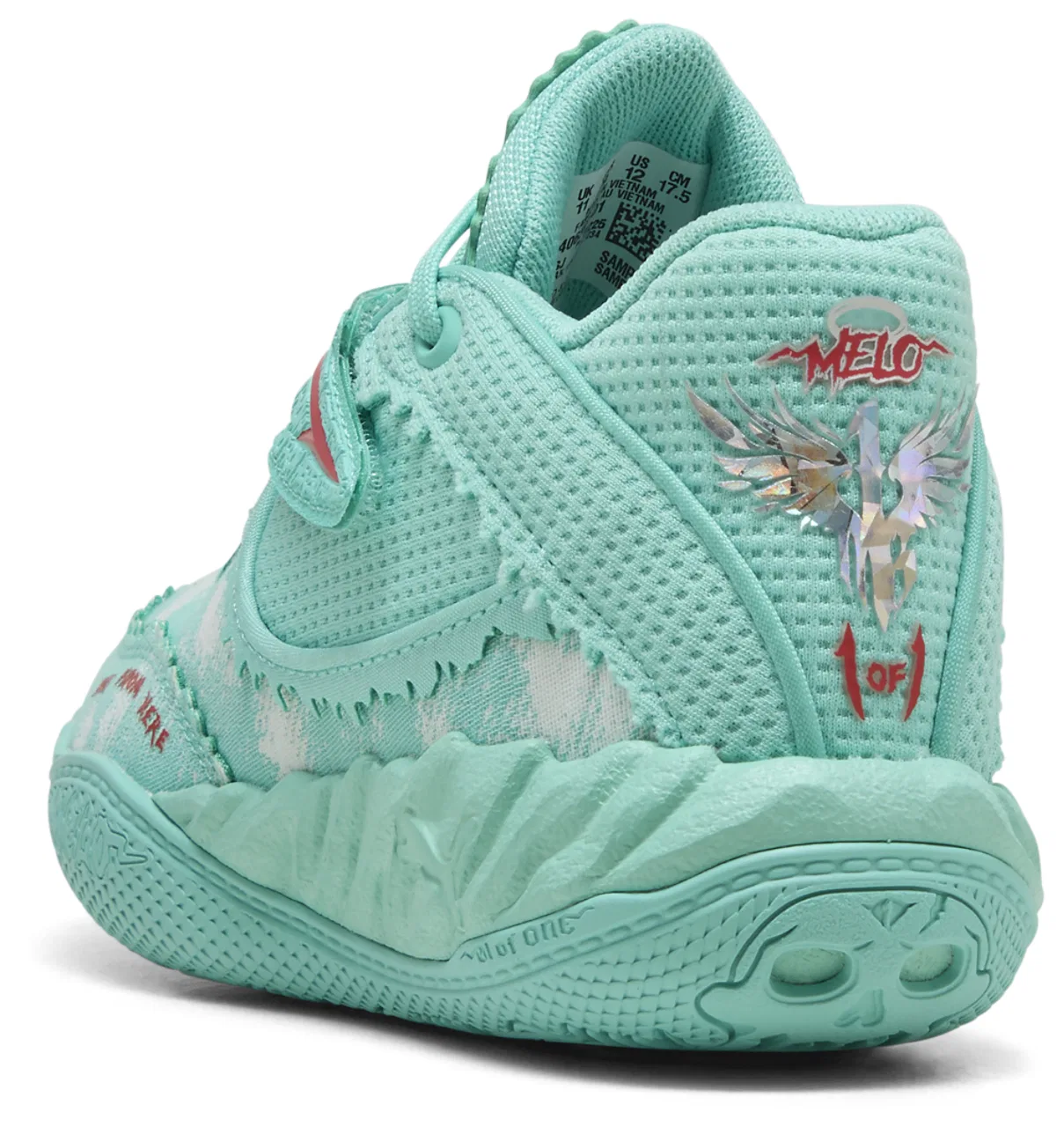 Кроссовки для мальчиков MB.05 Melo World PUMA, цвет Aquatic Green/For All Time Red — фото 3