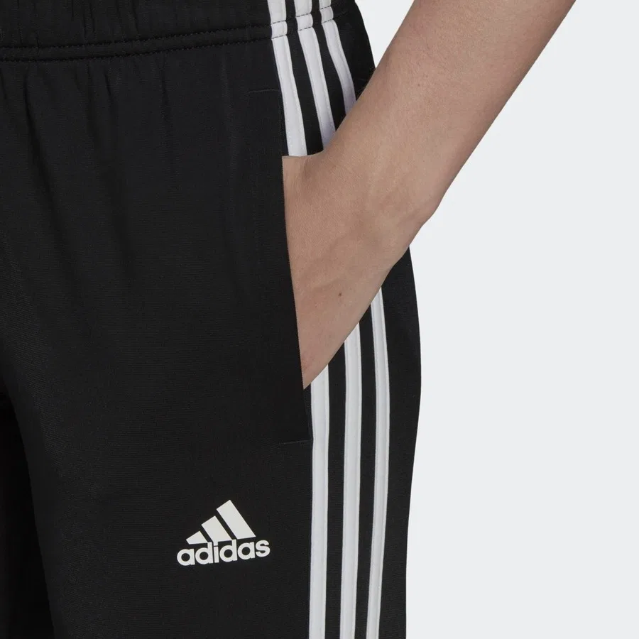 Спортивные брюки adidas Sportswear H48447 Primegreen Essentials Warm-Up Slim Tapered 3-Stripes Track Pants, Черный — фото 4