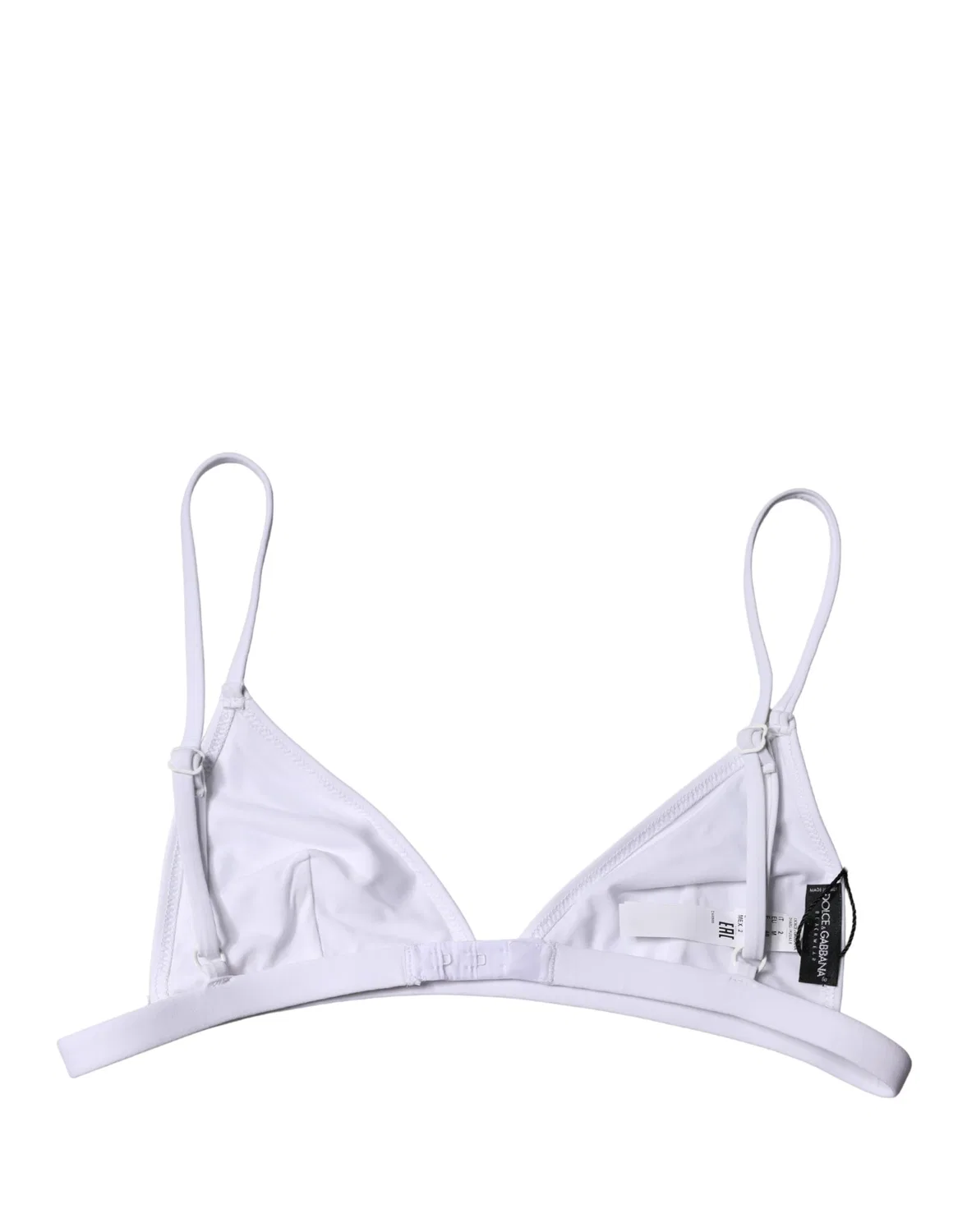 Женский топ бикини треугольный белый Dolce & Gabbana, White — фото 4
