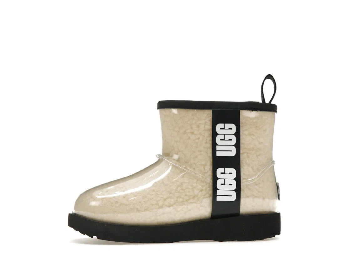 Детские ботинки с коротким голенищем UGG Classic Clear Mini II Boot, Natural Black — фото 3