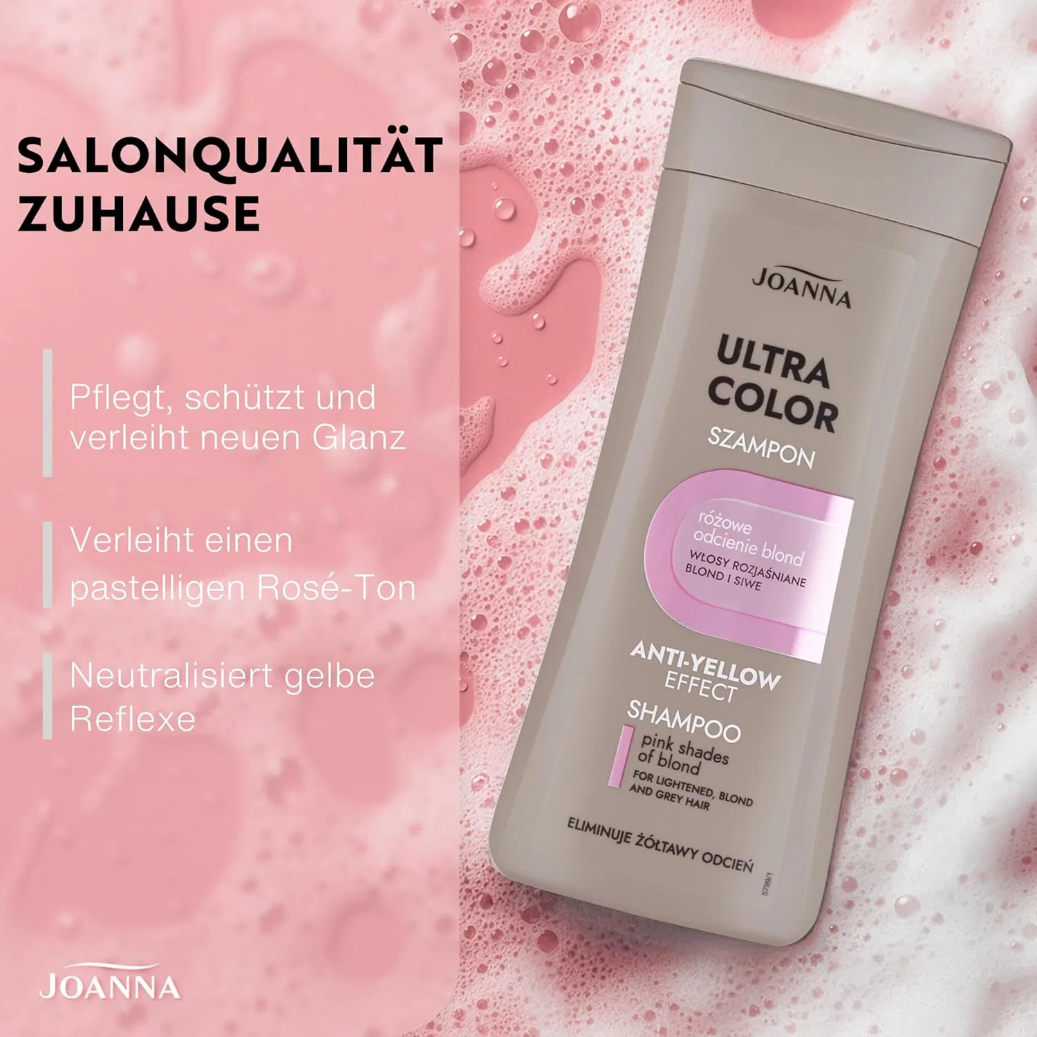 Шампунь для розовых блондинок «Ultra Color» от Joanna, Pink Blonde Tones — фото 3