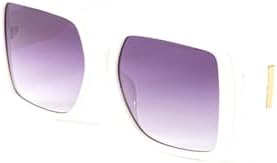 

Солнцезащитные очки для женщин, винтажные большие квадратные солнцезащитные очки для мужчин, классические очки в крупной оправе, модные очки с защитой от УФ-излучения UV400 MTZJH, White