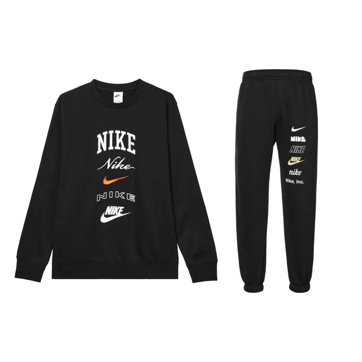 Мужской спортивный комплект из футера Nike Club Plus, Черный
