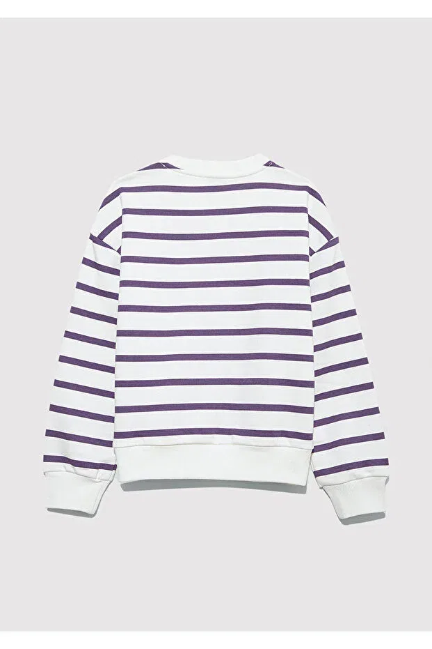 Детские свитшот для девочек с принтом Mavi, Striped — фото 3