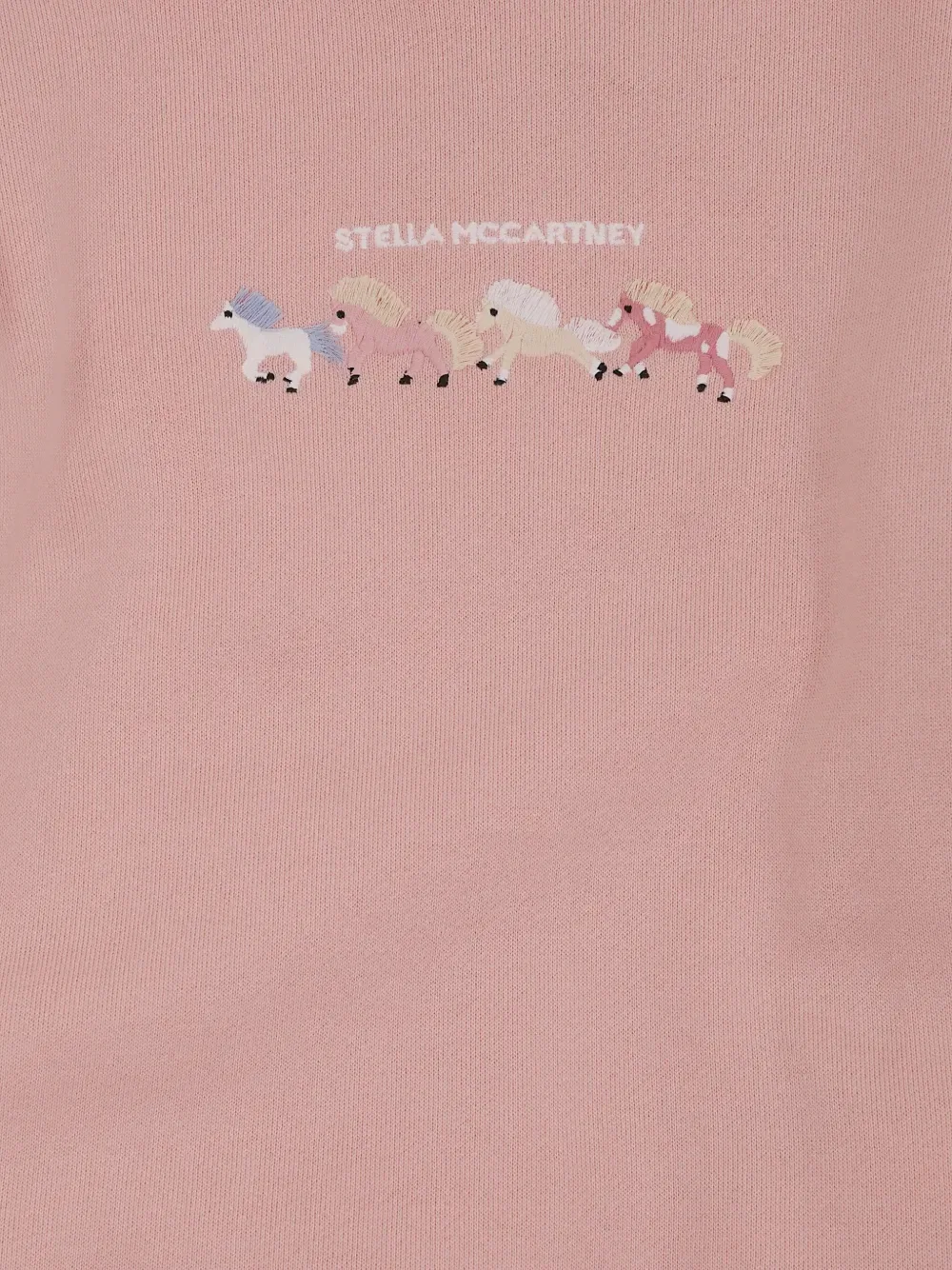 Спортивный костюм с оборками и вышивкой лошади Stella McCartney Kids, розовый — фото 3