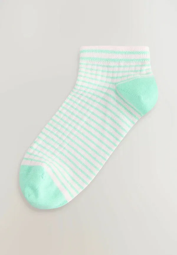 Носки 5 пар, полосатые, Stripe trainer socks 5 pack, Next, Pastel — фото 3
