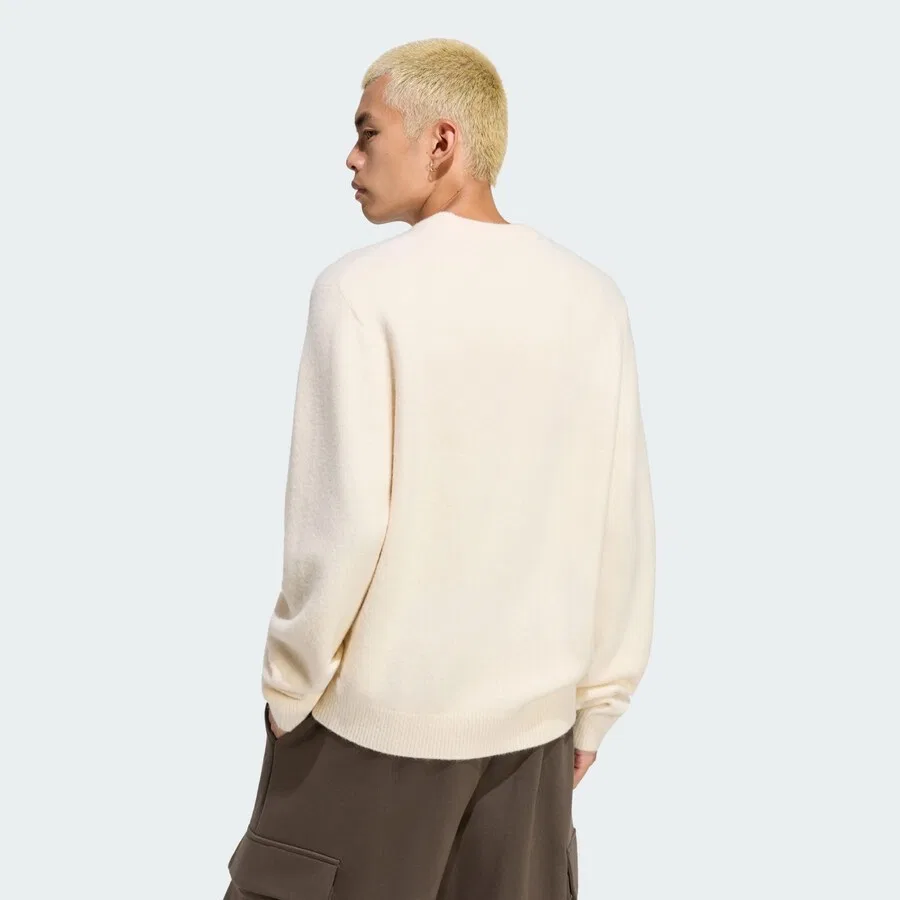 Свитер ADIDAS ORIGINALS 'Trefoil Essentials' кремового цвета — фото 4