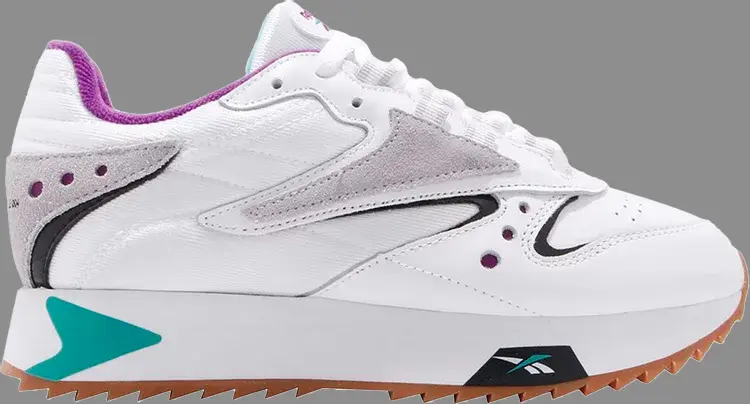 

Кроссовки wmns classic leather ati 90s 'teal' Reebok, белый