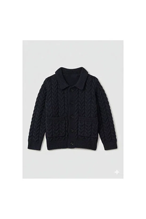 Мужской кардиган с узором Jabber, Navy Blue — фото 2