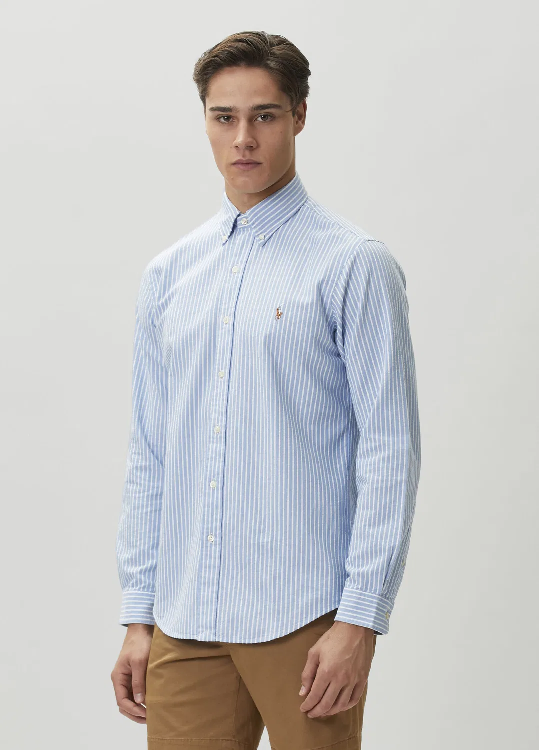 Рубашка Oxford Custom Fit Polo Ralph Lauren, blue — фото 3