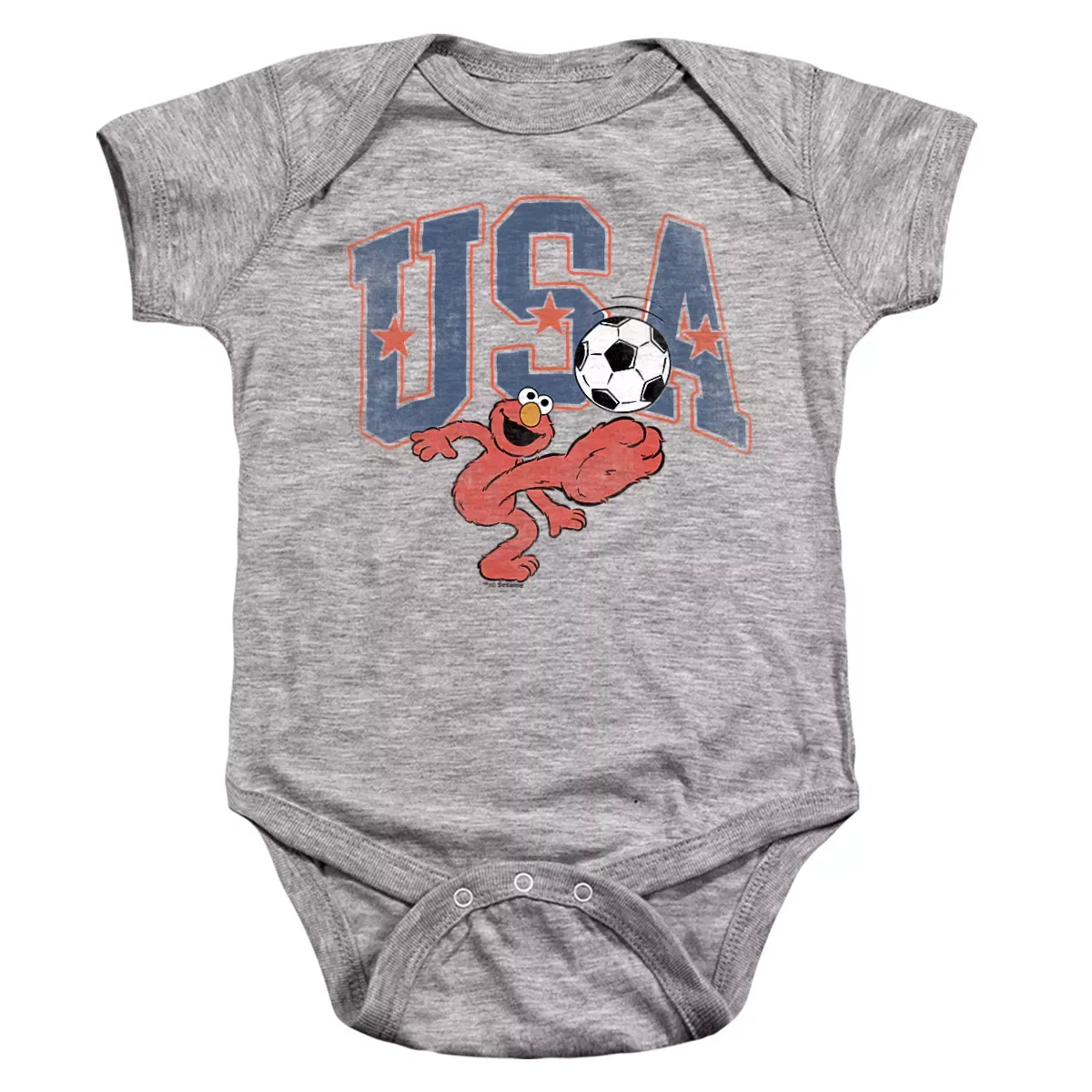 Детское боди с коротким рукавом Sesame Street, Athletic Heather