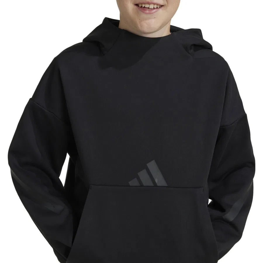 Детский свитшот Regular Fit с капюшоном J Z.N.E. HD adidas, Черный — фото 2