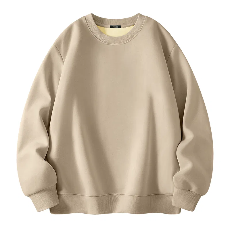 Детский свитшот серебристый флис MINISO, Khaki