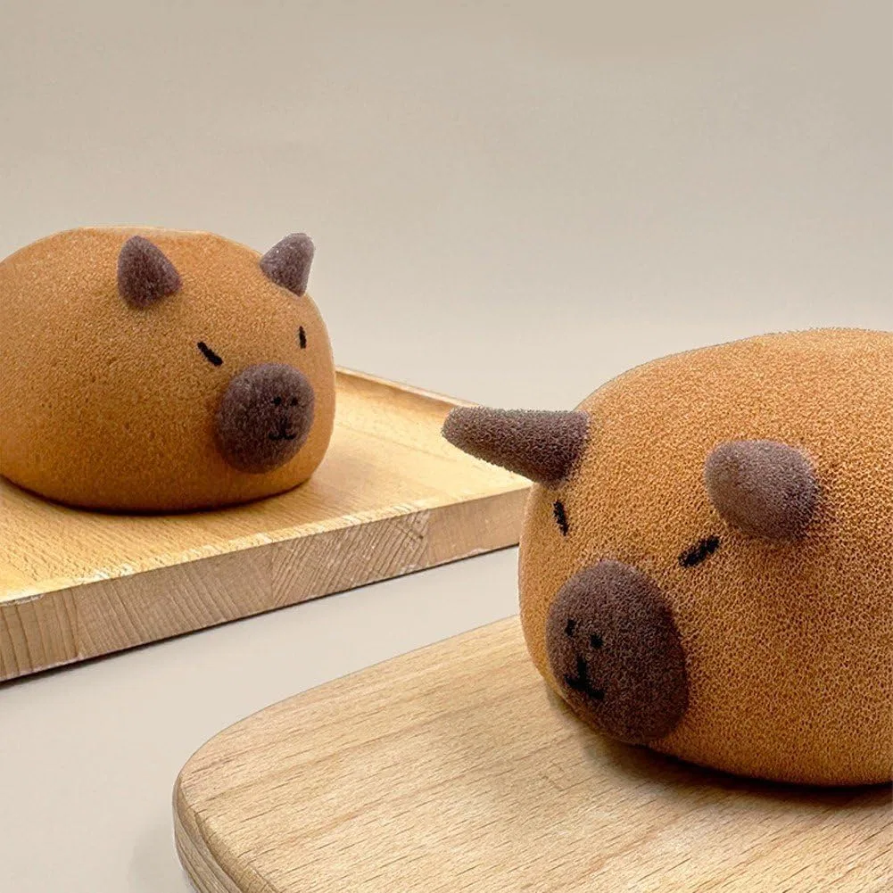 Набор мочалок для душа Capybara, 3 шт., Tsffae, 12x8x10 см, Brown — фото 2