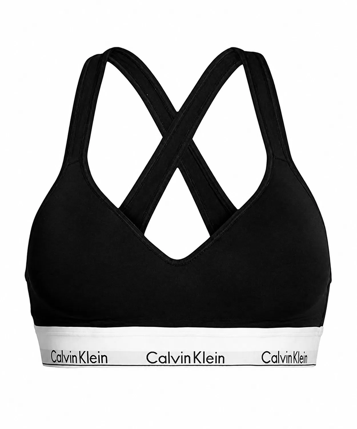 Женский бюстгальтер без косточек с логотипом Calvin Klein, Черный